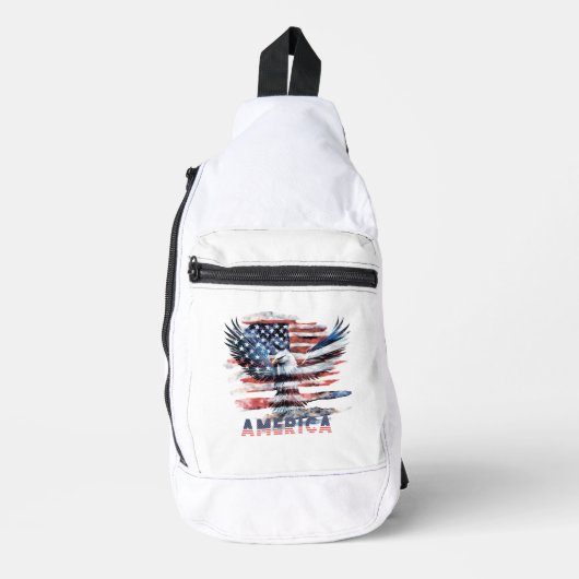 Vlag van de Verenigde Staten. Amerika Sling Bag (Voorkant)