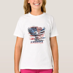 Vlag van de Verenigde Staten. Amerika T-shirt