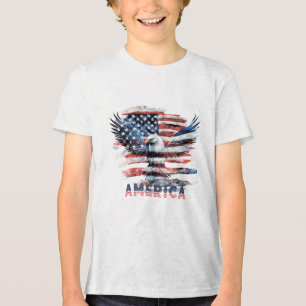 Vlag van de Verenigde Staten. Amerika Tri-Blend Shirt