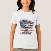 Vlag van de Verenigde Staten. Amerika Tri-Blend Shirt (Voorkant)