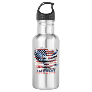 Vlag van de Verenigde Staten. Amerika Waterfles