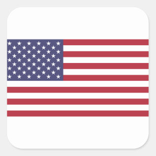 Vlag van de Verenigde Staten - Amerikaanse vlag Vierkante Sticker
