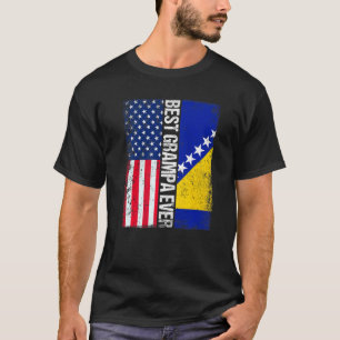 Vlag van de Verenigde Staten & Bosnië en Herzegovi T-shirt