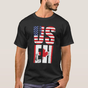 Vlag van de Verenigde Staten Canadese Patriottisch T-shirt