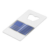 Vlag van de Verenigde Staten Creditkaart Flessenopener (Achterkant Gekanteld)