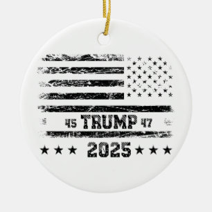 Vlag van de Verenigde Staten, Donald Trump. Keramisch Ornament