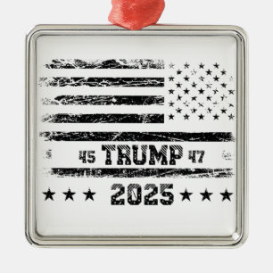 Vlag van de Verenigde Staten, Donald Trump. Metalen Ornament
