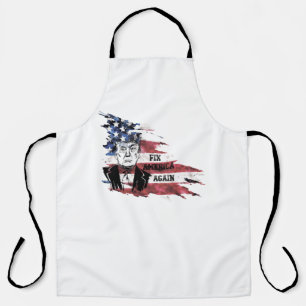 Vlag van de Verenigde Staten, Donald Trump. Schort