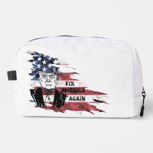 Vlag van de Verenigde Staten, Donald Trump. Toilettasje