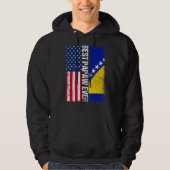 Vlag van de Verenigde Staten en Bosnië en Herzegov Hoodie (Voorkant)