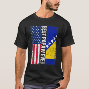 Vlag van de Verenigde Staten en Bosnië en Herzegov T-shirt
