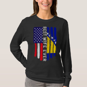 Vlag van de Verenigde Staten en Bosnië en Herzegov T-shirt