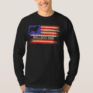Vlag van de Verenigde Staten Engelstalige Bulldog T-shirt