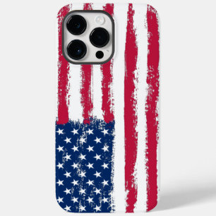 Vlag van de Verenigde Staten Geborsteld Grunge Case-Mate iPhone 14 Pro Max Hoesje