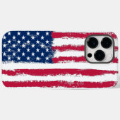 Vlag van de Verenigde Staten Geborsteld Grunge Case-Mate iPhone Case (Achterkant (horizontaal))