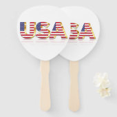 Vlag van de Verenigde Staten Hand Fan Patriotic Am Handwaaier (Voorkant en achterkant)