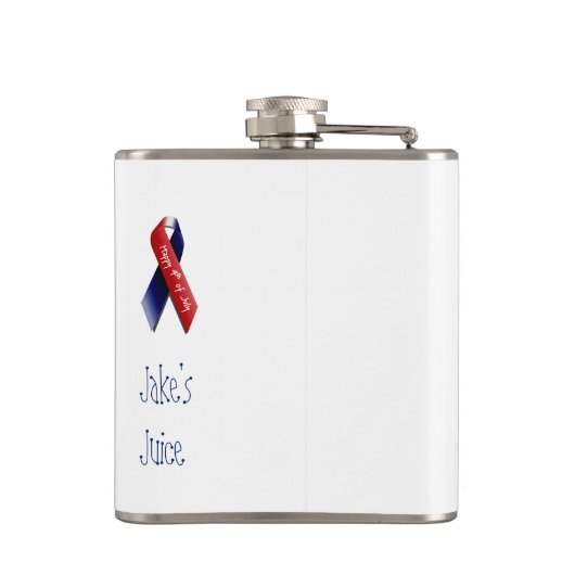 Vlag van de Verenigde Staten, Kaart van Amerika, o Heupfles (Achterkant)