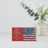 Vlag van de Verenigde Staten - Kreukvrij Visitekaartje (Staand voorkant)