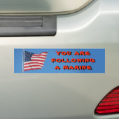 Vlag van de Verenigde Staten na een marinier Bumpersticker (Op auto)