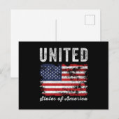 Vlag van de Verenigde Staten onder druk Briefkaart (Voorkant / Achterkant)