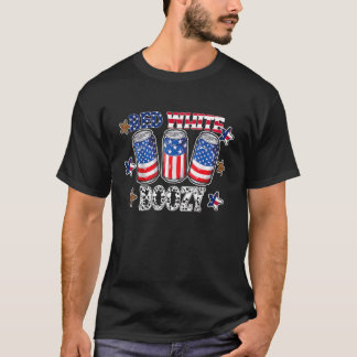 Vlag van de Verenigde Staten op 4 juli rood wit en T-shirt