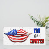 Vlag van de Verenigde Staten op de glimlach van de Kaart (Staand voorkant)