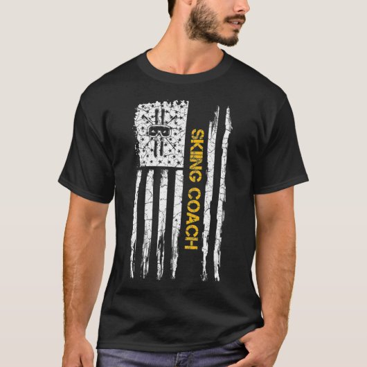  Vlag van de Verenigde Staten op de zwarte rok T-shirt (Voorkant)