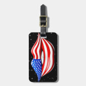 Vlag van de Verenigde Staten op het glimlachen van Bagagelabel (Voorkant verticaal)