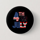 Vlag van de Verenigde Staten - Patriottische Ameri Ronde Button 5,7 Cm (Voorkant)