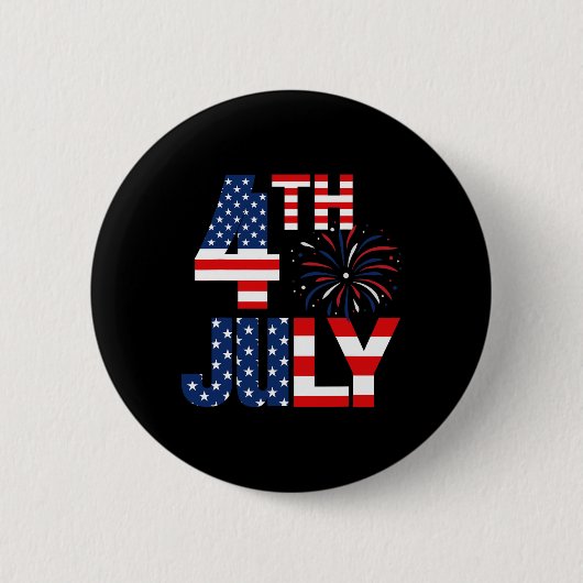 Vlag van de Verenigde Staten - Patriottische Ameri Ronde Button 5,7 Cm (Voorkant)