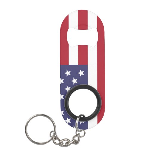 Vlag van de Verenigde Staten Sleutelhanger Flessenopener (Voorkant)