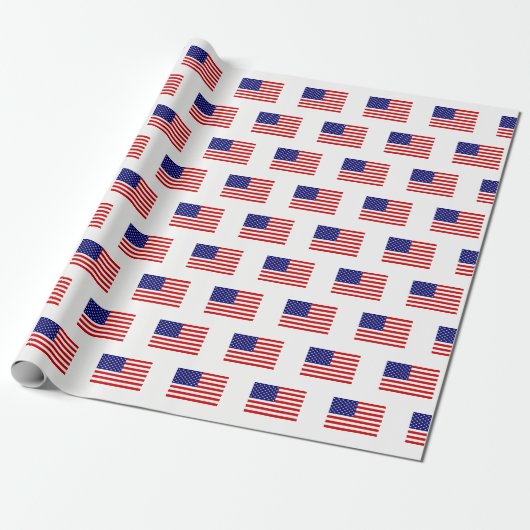 Vlag van de Verenigde Staten van Amerika Cadeaupapier (Uitgerold)