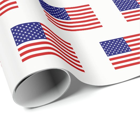 Vlag van de Verenigde Staten van Amerika Cadeaupapier (Rol Hoek)