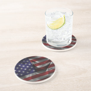 Vlag van de Verenigde Staten van Amerika Coaster Zandsteen Onderzetter