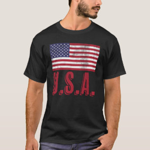 Vlag van de Verenigde Staten van Amerika "Grunge" T-shirt