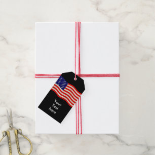 Vlag van de Verenigde Staten van Amerika - grungy Cadeaulabel