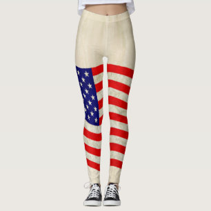 Vlag van de Verenigde Staten van Amerika - grungy Leggings