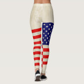 Vlag van de Verenigde Staten van Amerika - grungy Leggings (Achterkant)