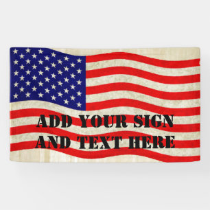 Vlag van de Verenigde Staten van Amerika - grungy Spandoek