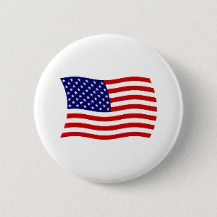 Vlag van de Verenigde Staten van Amerika Knop Ronde Button 5,7 Cm