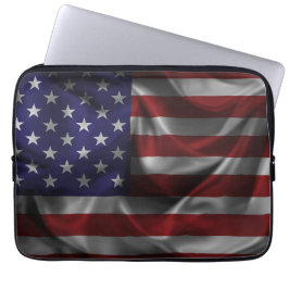 Vlag van de Verenigde Staten van Amerika Laptophoe Laptop Sleeve