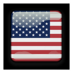 Vlag van de Verenigde Staten van Amerika Perfect Poster