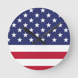 Vlag van de Verenigde Staten van Amerika Ronde Klok