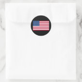 Vlag van de Verenigde Staten van Amerika Ronde Sticker (Tas)