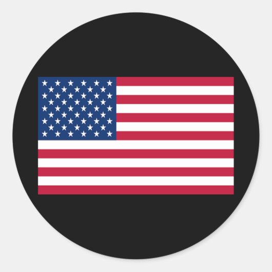 Vlag van de Verenigde Staten van Amerika Ronde Sticker (Voorkant)