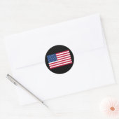Vlag van de Verenigde Staten van Amerika Ronde Sticker (Envelop)