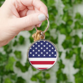 Vlag van de Verenigde Staten van Amerika Sleutelhanger (Hand)