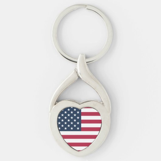 Vlag van de Verenigde Staten van Amerika Sleutelhanger (Voorkant)