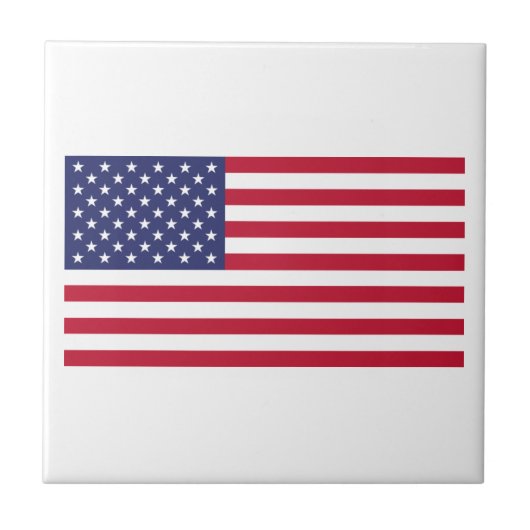Vlag van de Verenigde Staten van Amerika Tegeltje (Voorkant)