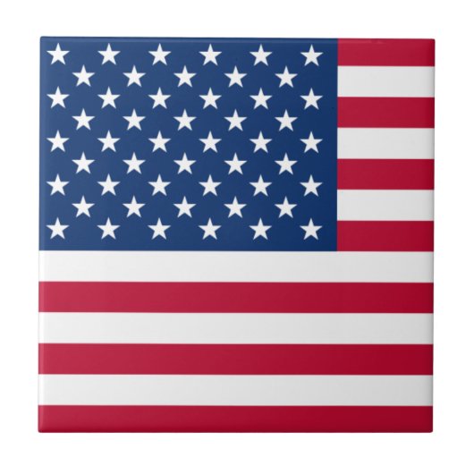 Vlag van de Verenigde Staten van Amerika Tegeltje (Voorkant)